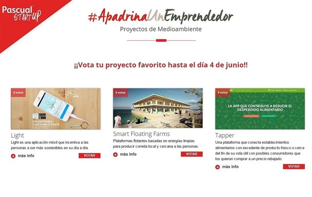 Calidad Pascual abre el plazo de votación popular para elegir la startup más verde