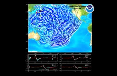 Asi se extendió el tsunami por el Pacífico