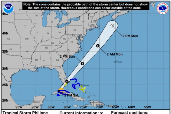 Estados Unidos: La tormenta tropical Philippe se acerca a los Cayos de Florida