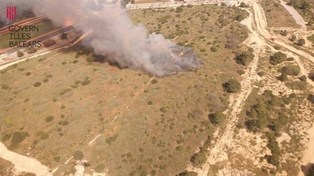 Declarado un incendio de nivel 1 en el Salobrar de Calvià