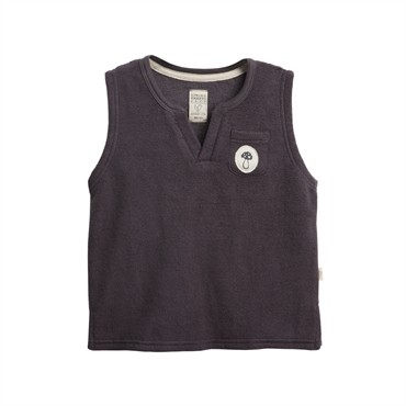 Chaleco gris Unisex en algodón orgánico Living Crafts