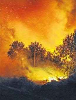 Controlado el incendio forestal de Cualedro después de fulminar 3.000 hectáreas