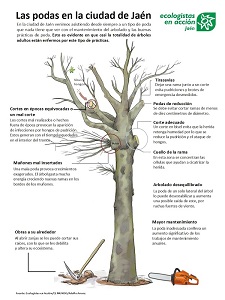 Jaén poda a destiempo el Parque de la Alameda