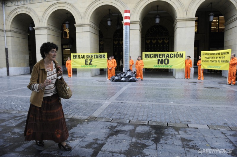 Greenpeace aplaude que se descarte la construcción de la incineradora de Zubieta