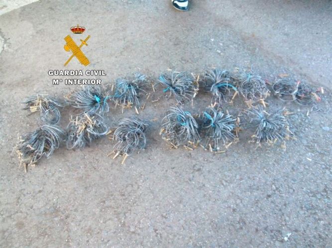 Requisadas 320 trampas para la captura y muerte de aves