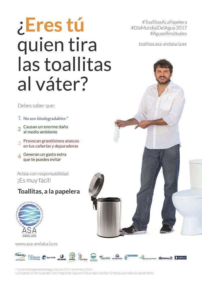 NO tires las toallitas al inodoro