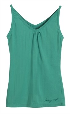 Camiseta tirante Living Crafts algodón orgánico color verde