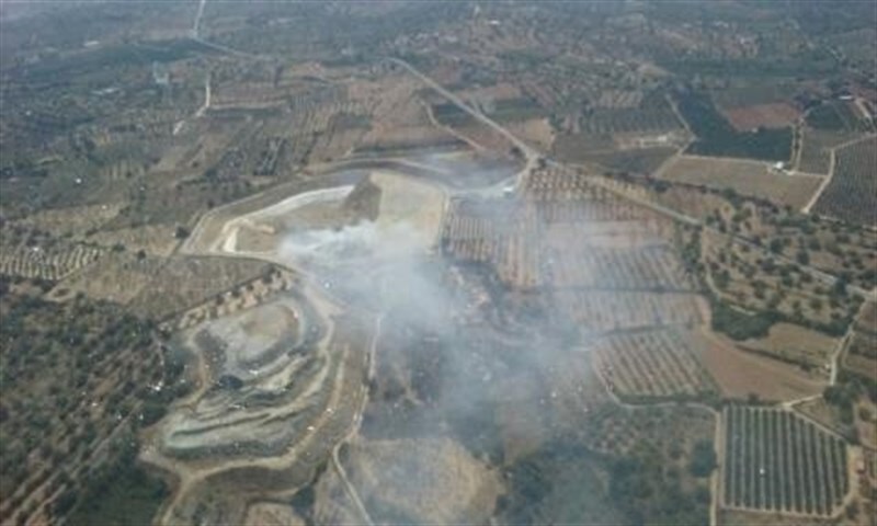 Controlado el incendio en la planta de residuos de Cervera