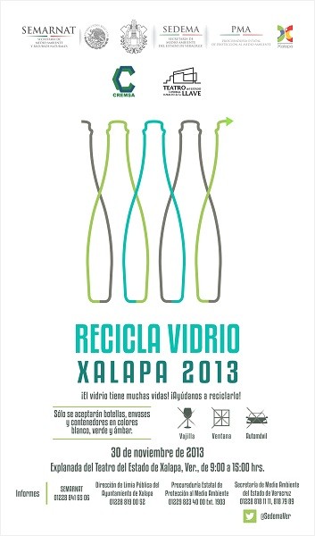 Invita Sedema a participar en la campaña Recicla Vidrio Xalapa 2013