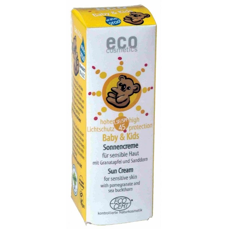 Protector Solar Ecológico de Eco Cosmetics Factor 45 Baby &amp; Kids