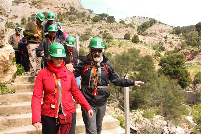 El Caminito del Rey organiza una visita para personas con discapacidad visual