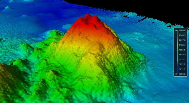 Descubren un monte submarino de 1.100 metros en el océano Pacífico