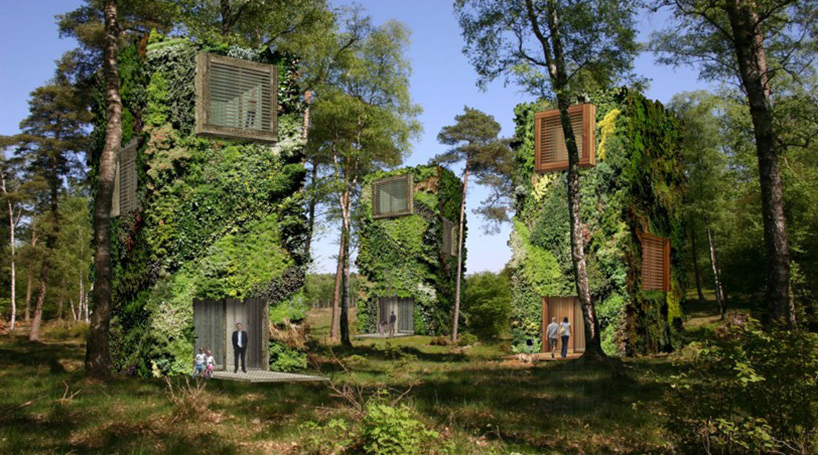 oas1s proposes clusters of tree-bound houses that double as urban parks