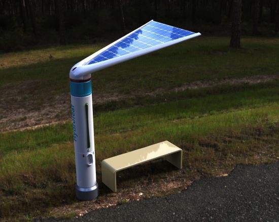 Hydroleaf: un paradero de bus que purifica agua con energía solar