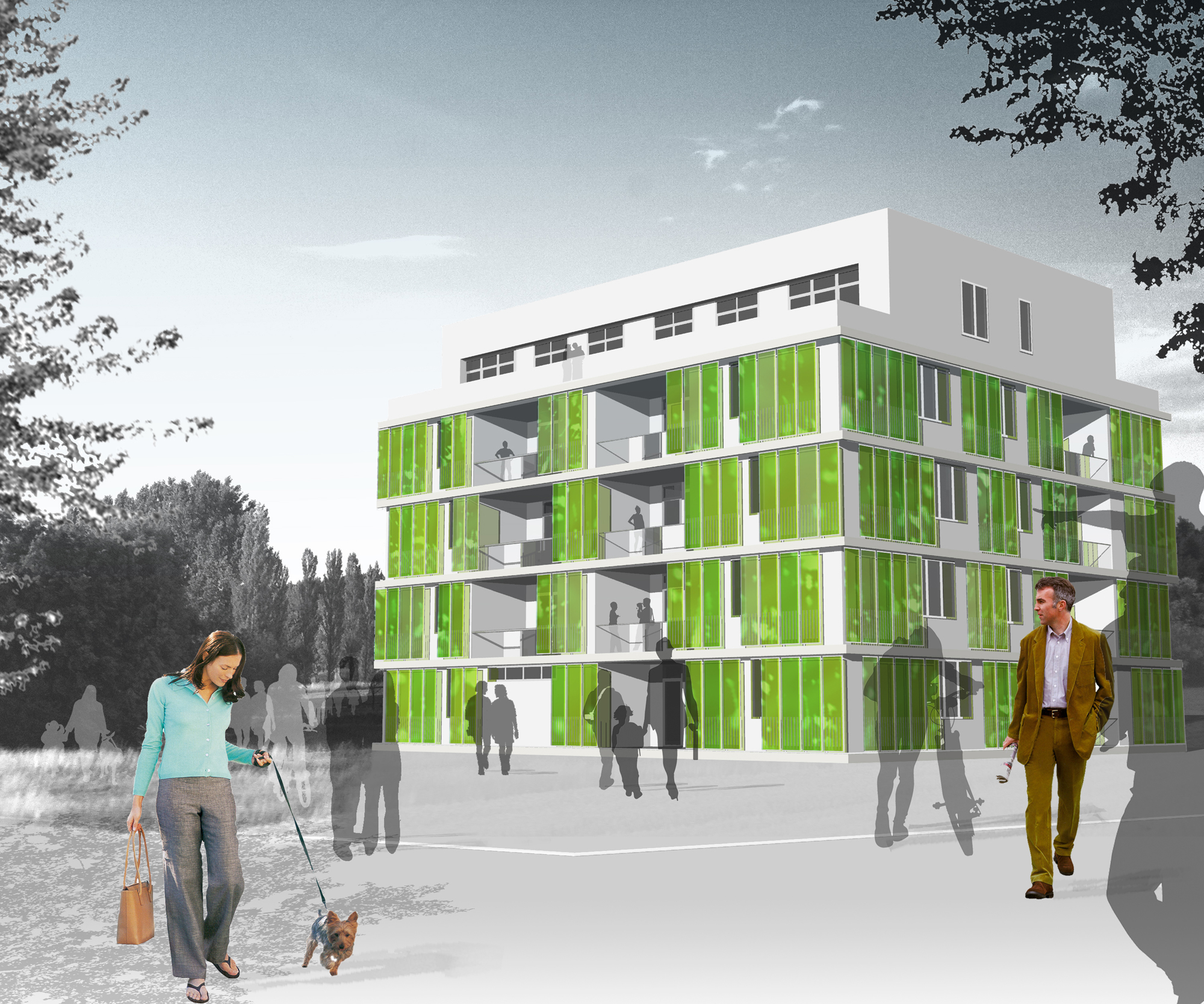 Micro algas: una novedosa solución para fachadas verdes