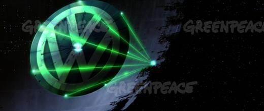 Aleja a Volkswagen del lado oscuro de la fuerza