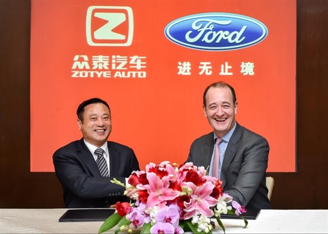 Ford y la china Zotye invertirán 650 millones en la producción y venta de vehículos eléctricos