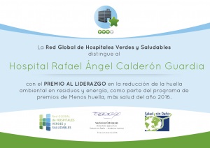 El Hospital Calderón Guardia premiado por reducir su huella ambiental