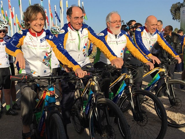 Tejerina y Cañete pedalean contra el calentamiento global