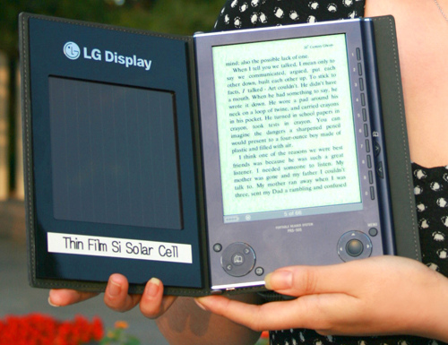 LG presenta su nuevo lector de eBooks solar