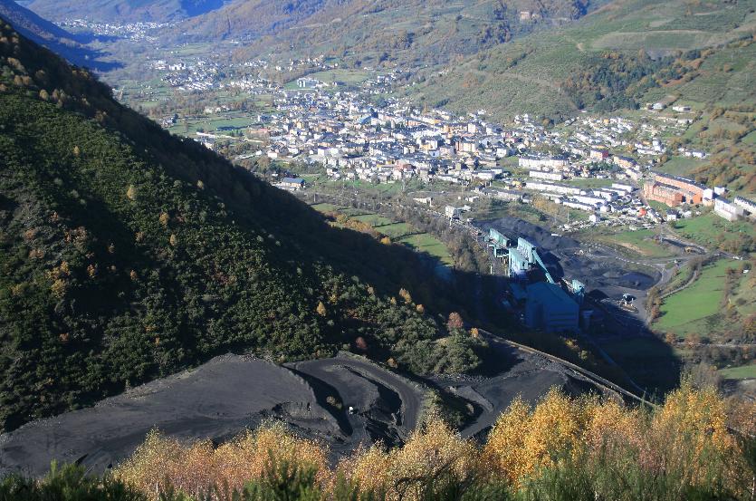 Mineria de carbón a cielo abierto en la comarca de Laciana