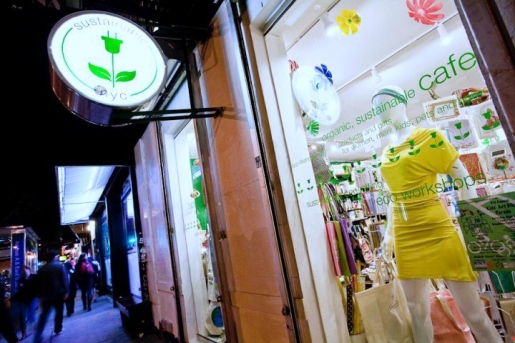 Vendiendo compresas lavables en Nueva York