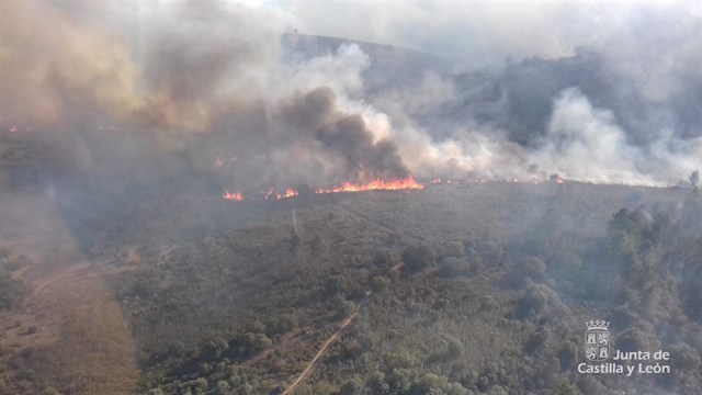 Desciende a nivel 0 el fuego de Trabazos (Zamora)