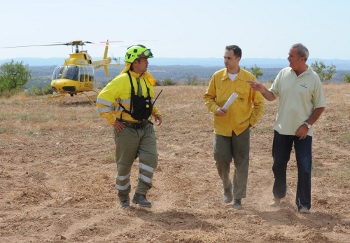 Medio Ambiente solicitará ayudas al MARM para el incendio de Mequinenza y Fayón