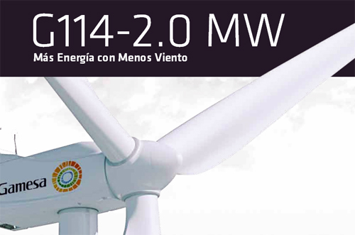 Gamesa suministrará los primeros aerogeneradores G114-2.0 MW en Europa