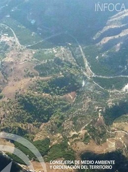 Controlado el incendio forestal en un paraje de Jete (Granada)