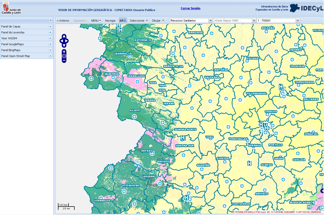 Un nuevo portal aglutina toda la información geográfica y cartográfica de Castilla y León