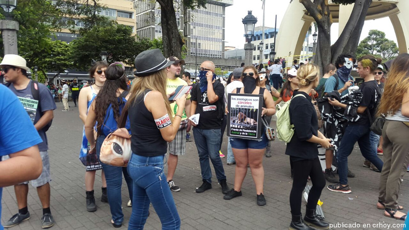Decenas marchan exigiendo el cierre del zoológico Simón Bolívar