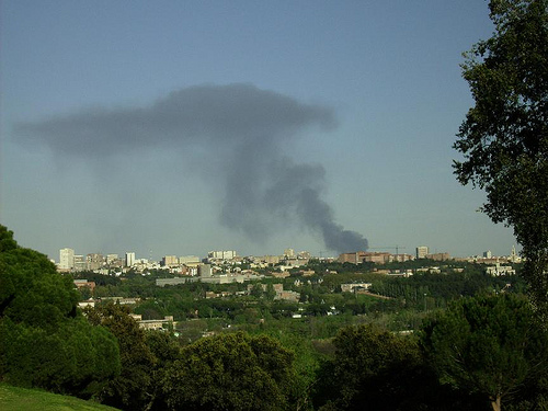 Contaminación en el aire de la capital "Madrid"