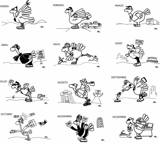 Antonio Fraguas ‘Forges’ &amp; Toño Fraguas ilustran la agenda-guía de aves 2015 de SEO/BirdLife