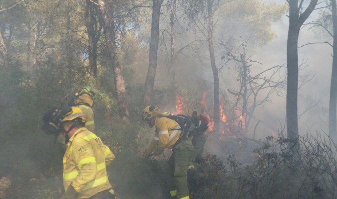Declarado un incendio forestal en un paraje de Montellano (Sevilla)