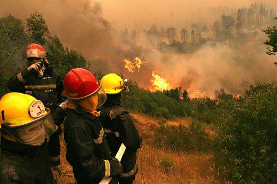 Chile. Aún hay 44 incendios forestales activos