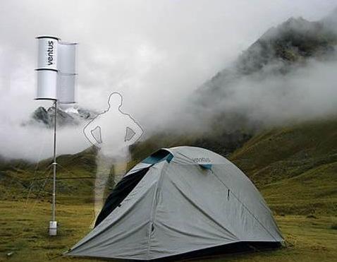 Aerogeneradores portátiles para camping