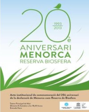Menorca celebró ayer dia 8 de octubre los 20 años de vida de su Nombramiento por parte de la unesco como reserva de biosfera