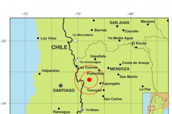 Argentina. Un sismo de 4.6 grados ocurrió ayer en Mendoza