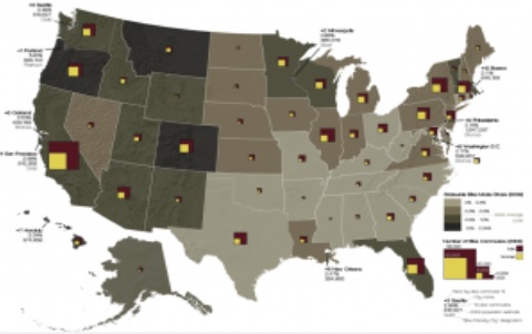 EE.UU. Celebrando el Día de Ir al Trabajo en Bici!