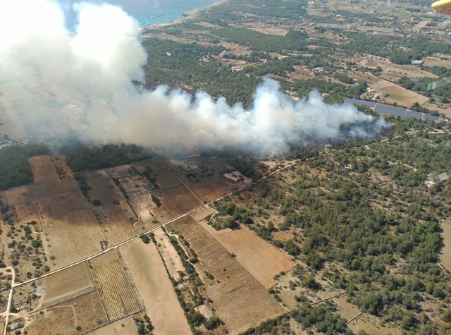 Estabilizado el incendio de Cala Saona