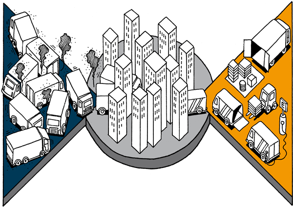 LHospitalet ensaya una solución sostenible para la distribución de mercancías en la ciudad