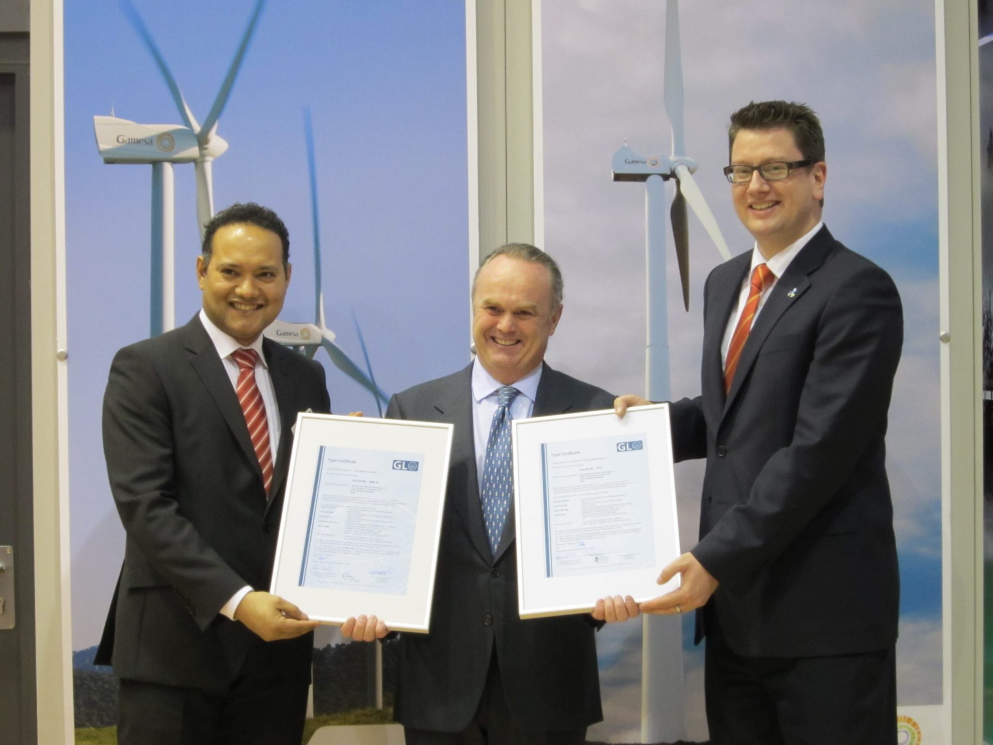 Gamesa recibe la certificación de GL de su turbina G52-850 KW 60 HZ
