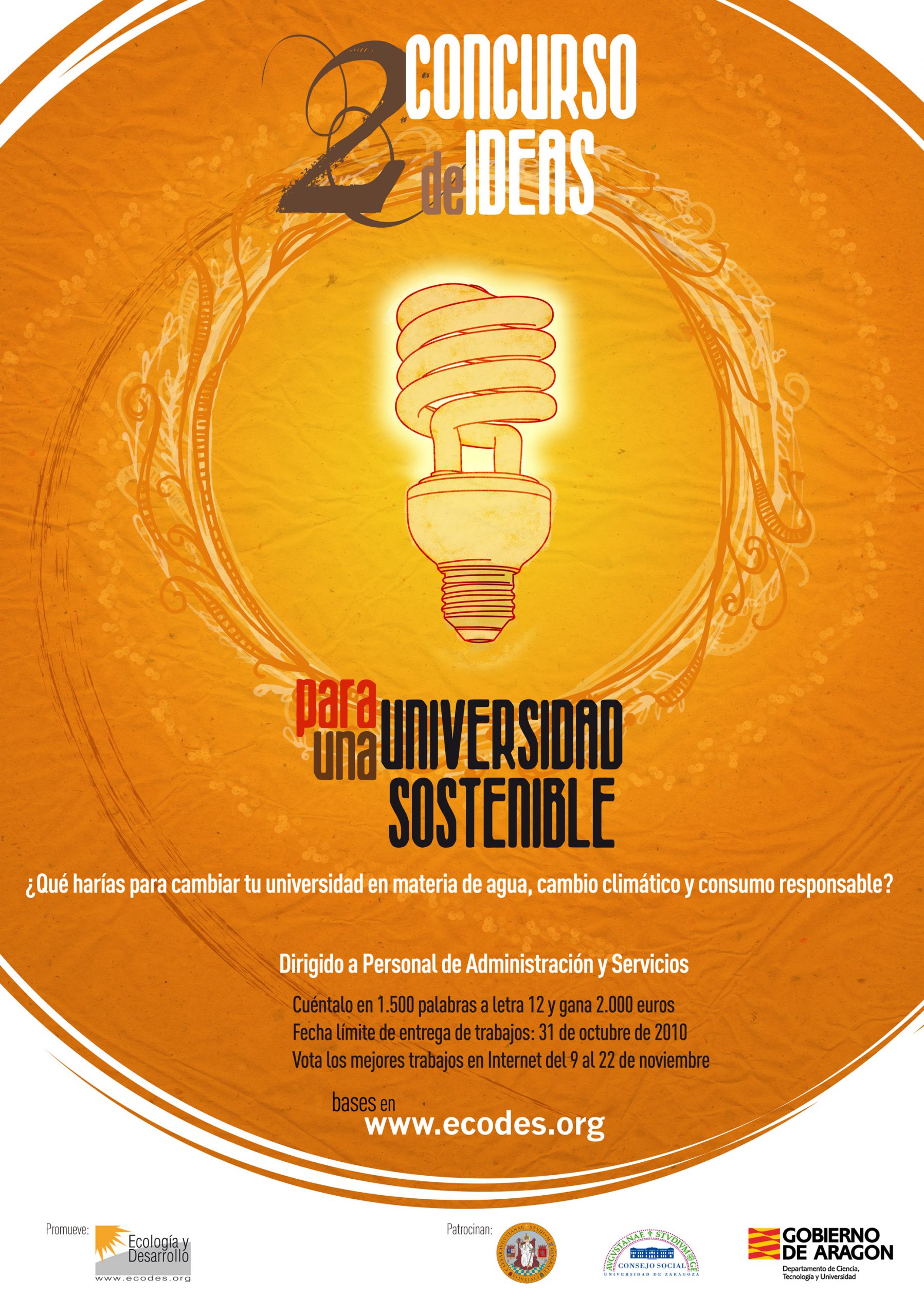 Concurso cómo hacer de la Universidad de Zaragoza un entorno más sostenible. ¡Último mes para presentar trabajos!