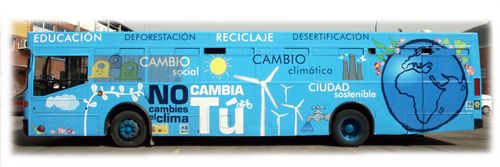 Un autobús sostenible de la Fundación Oxígeno recorrerá 24 localidades españolas para informar sobre el cambio climático