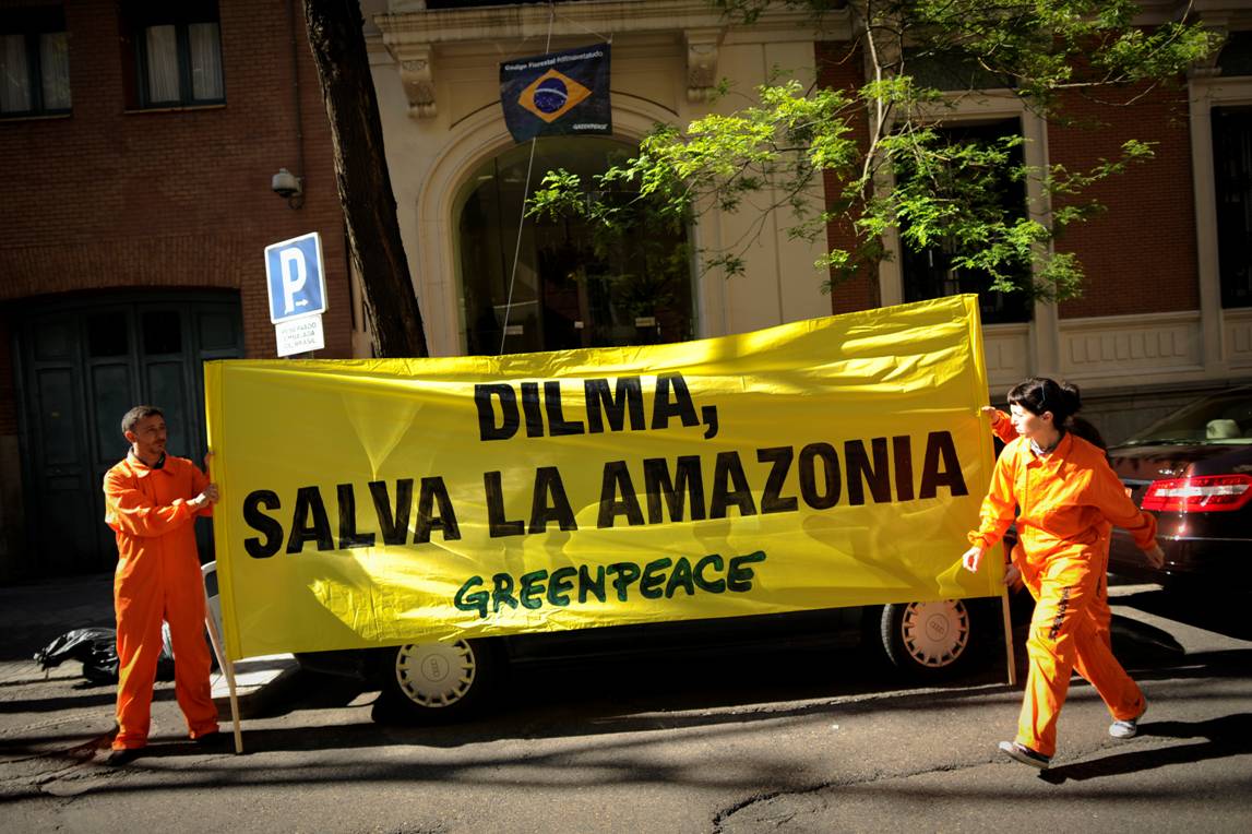 Greenpeace pide a la presidenta Dilma Rousseff que vete íntegramente el nuevo Código Forestal