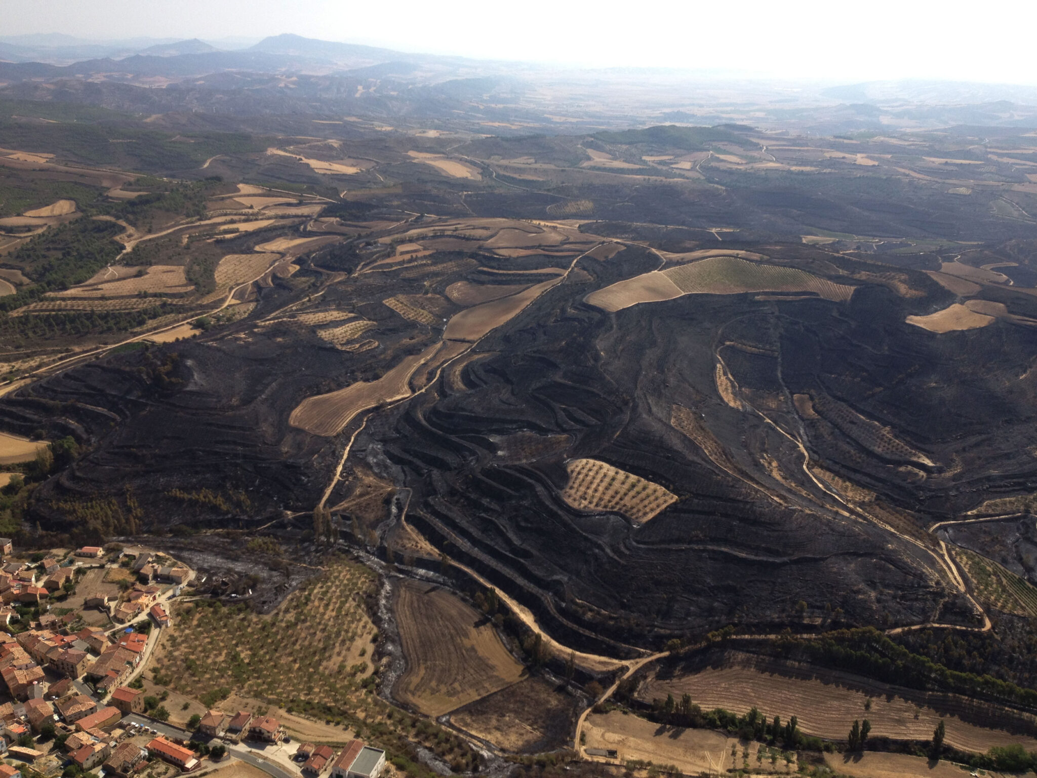 Navarra. La superficie de vegetación quemada este verano supera a la suma de los dos últimos años