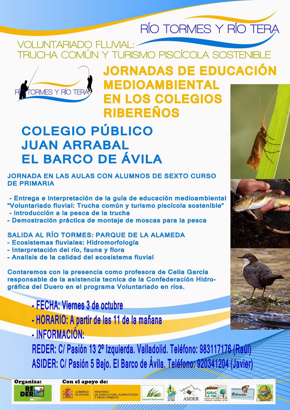 Escolares de Ávila y Zamora descubren los secretos del río de la mano de la CHD