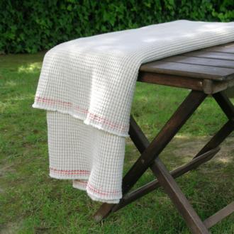 Toalla de algodón y lino natural