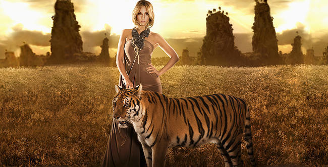 Piden a la cantante Edurne que elimine de su videoclip las escenas con la tigresa Noa